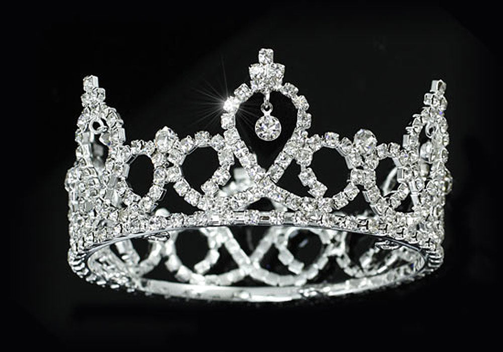 Flower Girl / Baby Crystal Full Circle Round Mini Crown Tiara XT1780-0